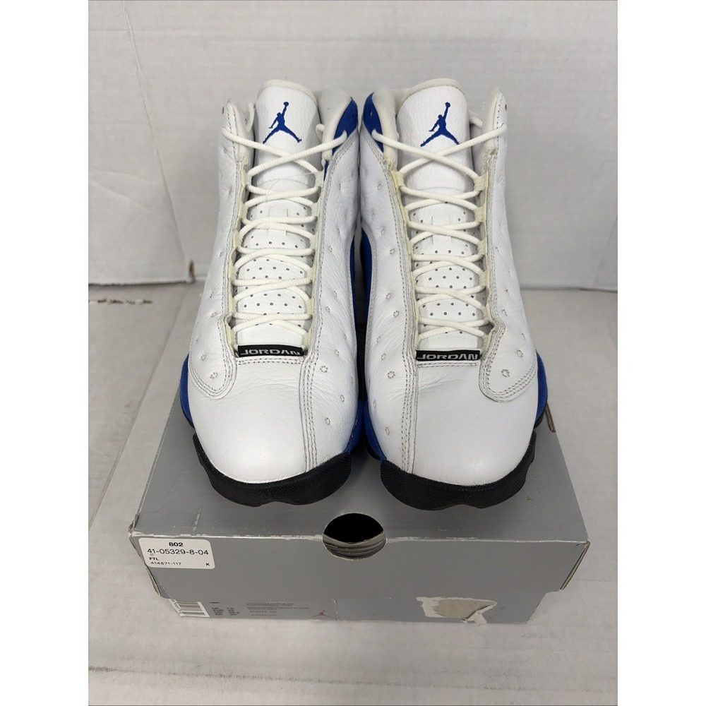 Jordan Air Jordan 13 Retro Hyper Royal White Blue Black Leather 414571-117 8.5 - Picture 7 of 15